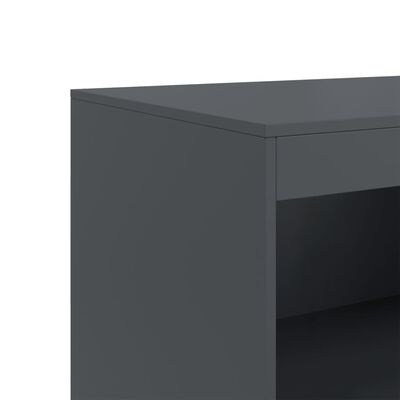 vidaXL Credenza Antracite 67x39x107 cm in Acciaio