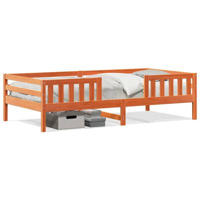 vidaXL Letto senza Materasso Marrone Cera 100x200 cm in Legno di Pino