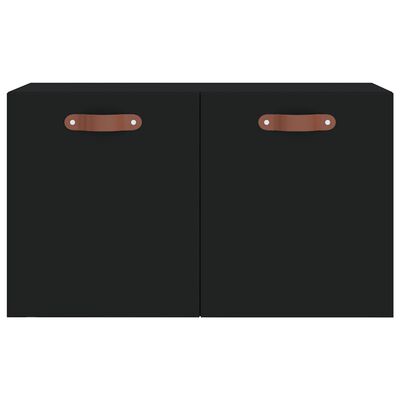 vidaXL Mobile a Parete Nero 60x36,5x35 cm in Legno Multistrato