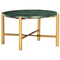 vidaXL Tavolino da Salotto Verde 60x60x35 cm Pietra Vera Testura Marmo