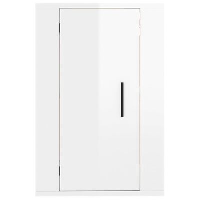 vidaXL Mobile Porta TV a Parete Bianco Lucido 40x34,5x60 cm