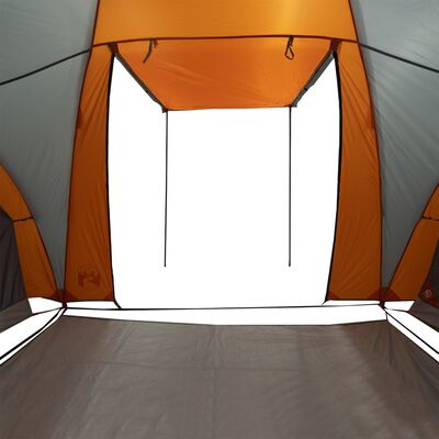 vidaXL Tenda da Campeggio a Cupola 6 Persone Grigio e Arancione