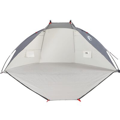 vidaXL Tenda da Spiaggia Grigia 268x223x125 cm in Poliestere 185T