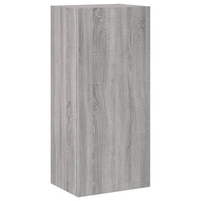 vidaXL Mobili TV a Muro 5pz Grigio Sonoma in Legno Multistrato