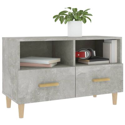 vidaXL Mobile per TV Grigio Cemento 80x36x50 cm Legno Multistrato