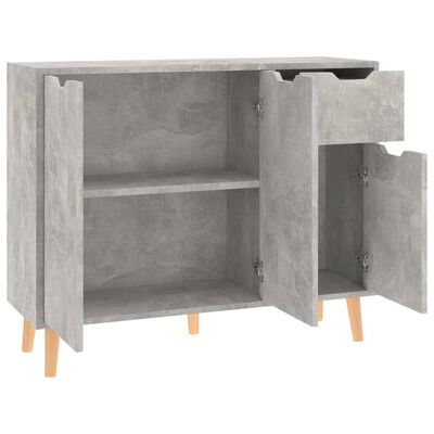 vidaXL Credenza Grigio Cemento 90x30x72 cm in Legno Multistrato