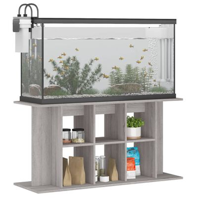 vidaXL Supporto Acquario 120x40x60 cm Legno Multistrato Grigio Sonoma