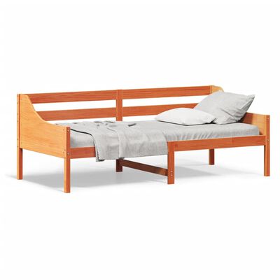 vidaXL Dormeuse Marrone Cera 100x200 cm in Legno Massello di Pino