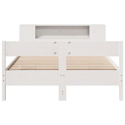 vidaXL Letto Libreria senza Materasso Bianco 120x190 cm Legno di Pino