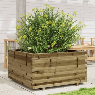 vidaXL Fioriera da Giardino 90x90x49,5 cm in Legno di Pino Impregnato