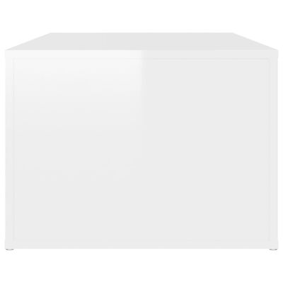 vidaXL Tavolino da Salotto Bianco Lucido 100x50x36cm Legno Multistrato