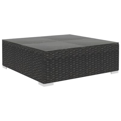 vidaXL Set Divani da Giardino 8 pz con Cuscini in Polyrattan Nero