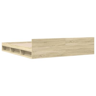 vidaXL Giroletto Cassetti Rovere Sonoma 200x200 cm Legno Multistrato