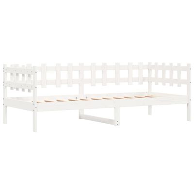 vidaXL Dormeuse senza Materasso Bianca 90x190 cm Legno Massello Pino