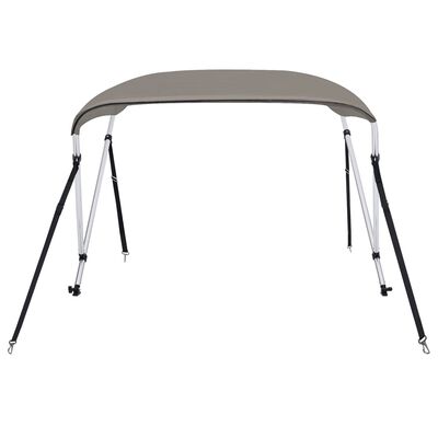 vidaXL Bimini di Prua con Tendalino 2 Archi Grigio 180x130x110 cm