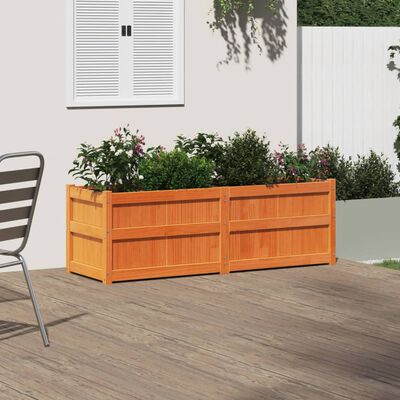 vidaXL Fioriera Giardino Marrone Cera 150x50x50 cm Legno Massello Pino