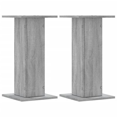 vidaXL Supporti per Piante 2 pz Grigio Sonoma 30x30x60cm in Truciolato