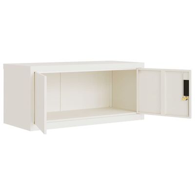 vidaXL Armadio Classificatore Bianco 90x40x145 cm in Acciaio