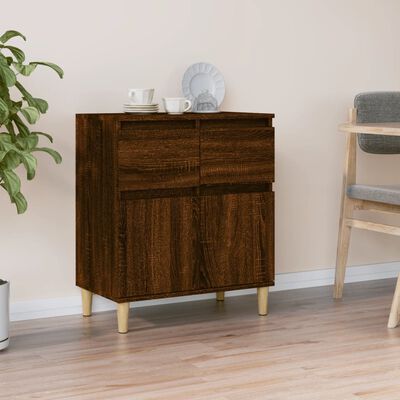 vidaXL Credenza Rovere Marrone 60x35x70 cm in Legno Multistrato