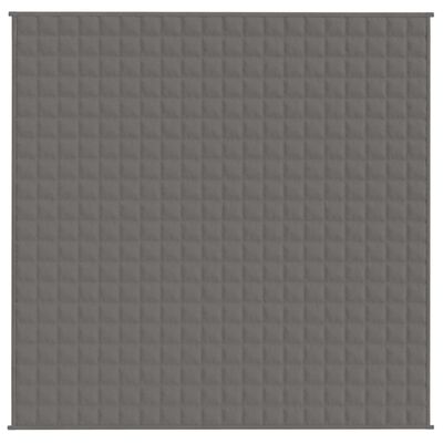 vidaXL Coperta Ponderata Grigia 200x200 cm 9 kg Tessuto