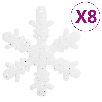 vidaXL Set Palline di Natale 111 pz Bianco in Polistirene