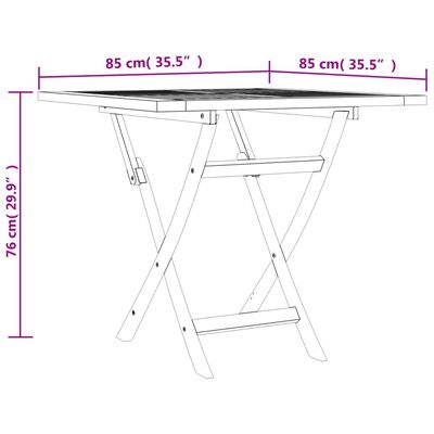 vidaXL Set da Pranzo per Giardino 5 pz in Legno Massello di Teak