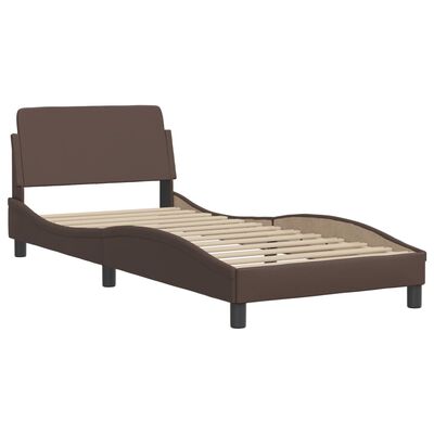 vidaXL Letto con Materasso Marrone 80x200 cm in Similpelle