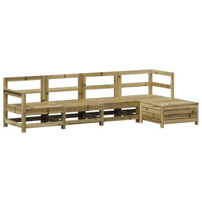 vidaXL Set Divani da Giardino 5 pz in Legno Impregnato di Pino