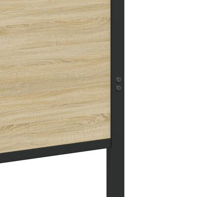 vidaXL Giroletto senza Materaso in Metallo Rovere Sonoma 193x203 cm