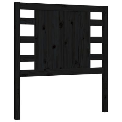 vidaXL Giroletto con Testiera Nero Small Single in Legno Massello