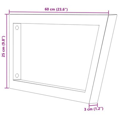 vidaXL Reggimensole per Lavabo 2 pz Bianche Trapezio in Acciaio