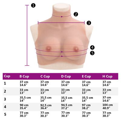 vidaXL Corpetto in Silicone Naturale Coppa C