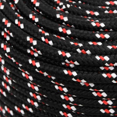 vidaXL Corda Nautica Nera 6 mm 25 m in Polipropilene