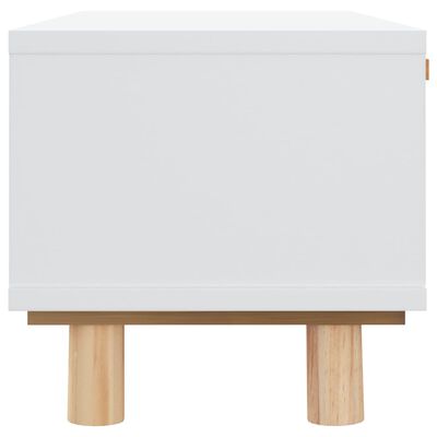 vidaXL Tavolino Bianco 80x40x30cm Legno Multistrato e Massello di Pino