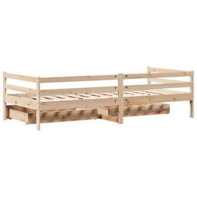 vidaXL Dormeuse con Cassetti 90x200 cm Legno Massello Pino