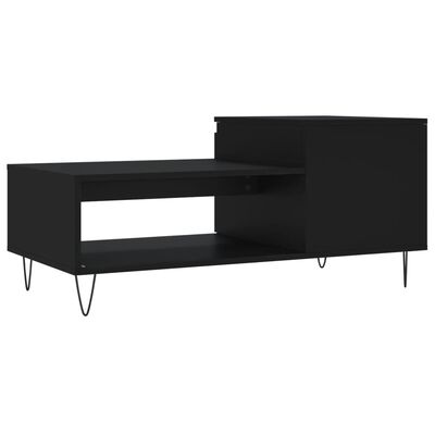 vidaXL Tavolino da Salotto Nero 100x50x45 cm in Legno Multistrato