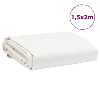 vidaXL Telone Bianco 1,5x2 m 650 g/m²