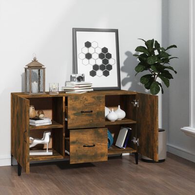 vidaXL Credenza Rovere Fumo 100x36x60 cm in Legno Multistrato