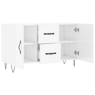 vidaXL Credenza Bianco Lucido 100x36x60 cm in Legno Multistrato