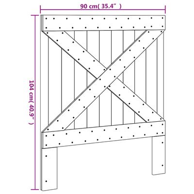 vidaXL Testiera 90x104 cm in Legno Massello di Pino