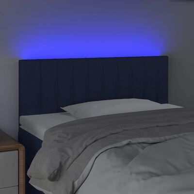 vidaXL Testiera a LED Blu 90x5x78/88 cm in Tessuto