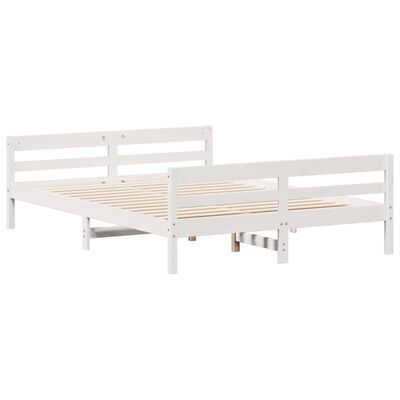 vidaXL Letto senza Materasso Bianco 140x200 cm Legno Massello di Pino