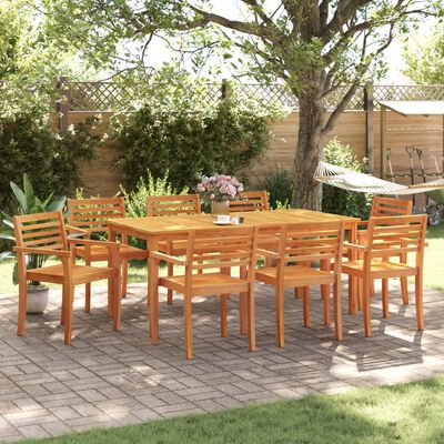 vidaXL Sedie da Giardino 8 pz 59x55x85 cm Legno Massello di Acacia