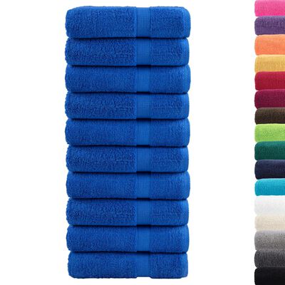 vidaXL Asciugamani da Bagno SOLUND 10 pz Blu 100x150cm 600gsm