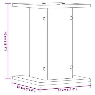 vidaXL Supporti per Piante 2 pz Rovere Marrone 30x30x40 cm Truciolato