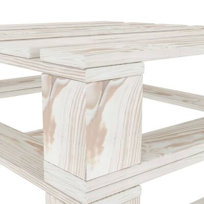 vidaXL Set Salotto da Giardino 6 pz Pallet in Legno Bianco