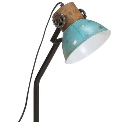 vidaXL Lampada da Scrivania 25 W Blu Anticato 18x18x60 cm E27