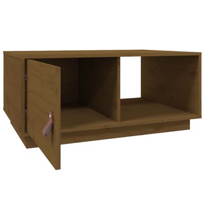 vidaXL Tavolino da Salotto ambra 80x50x35,5 cm Legno Massello di Pino