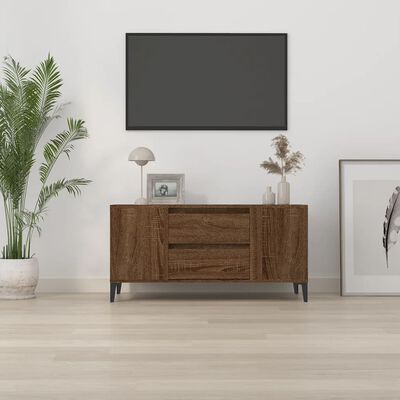 vidaXL Mobile Porta TV Rovere Marrone 102x44,5x50 cm Legno Multistrato