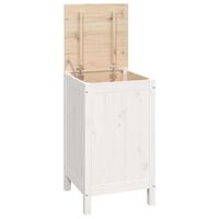 vidaXL Contenitore per Bucato Bianco 44x44x76 cm Legno Massello Pino